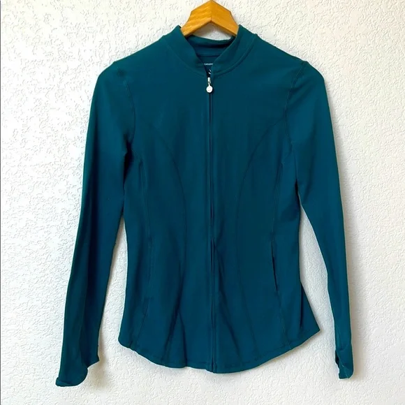 Beyond Yoga Curved Jacket Fitted Activewear Green size Medium - Picture 2 of 14
